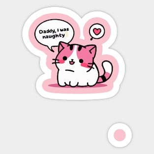 Naughty Kitten Sticker